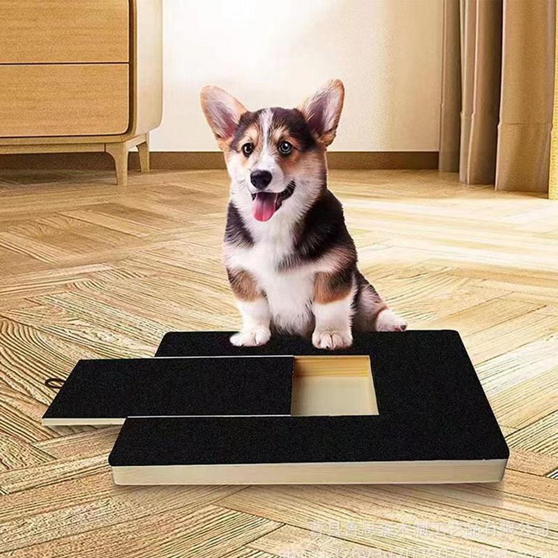 Adjustable Dog Nail File Board Wooden Scratching Board for Pet Grooming, Safe Nail Trimming Self Scratcher Toy