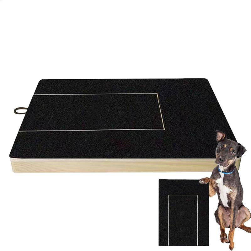 Adjustable Dog Nail File Board Wooden Scratching Board for Pet Grooming, Safe Nail Trimming Self Scratcher Toy