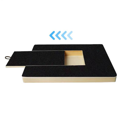Adjustable Dog Nail File Board Wooden Scratching Board for Pet Grooming, Safe Nail Trimming Self Scratcher Toy