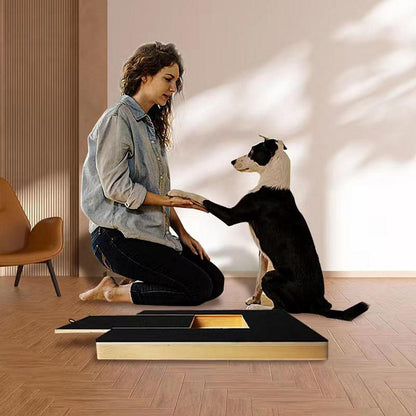 Adjustable Dog Nail File Board Wooden Scratching Board for Pet Grooming, Safe Nail Trimming Self Scratcher Toy