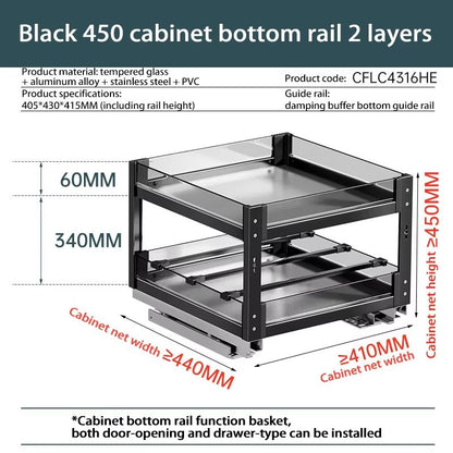 Aluminum Alloy Pull Out Spice Rack For Narrow Kitchen Cabinet 12