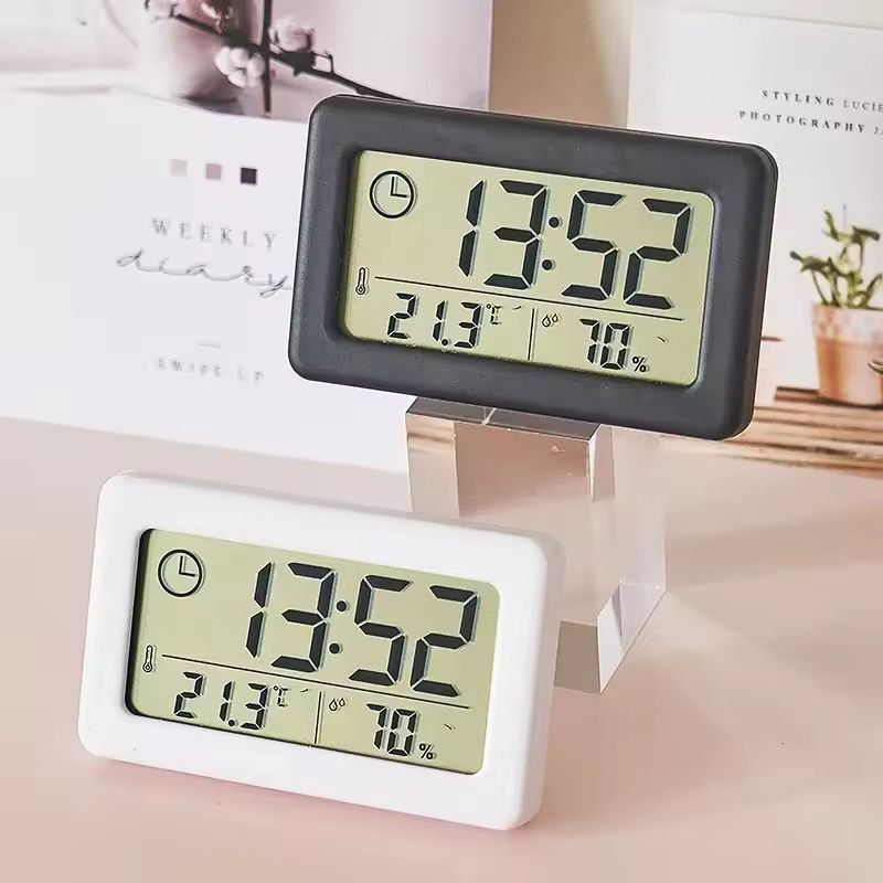 Desktop Mini Digital Clock  Portable Temperature  Humidity Monitor  Hygrometer Thermometer 10