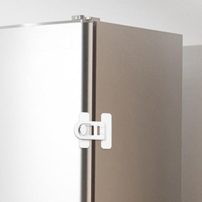 Refrigerator Door Lock, Adhesive Key less Freezer Lock, Child Proof Fridge Lock for Cabinets