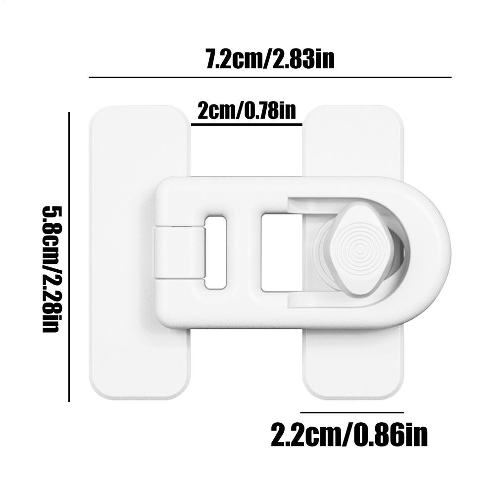 Refrigerator Door Lock, Adhesive Key less Freezer Lock, Child Proof Fridge Lock for Cabinets