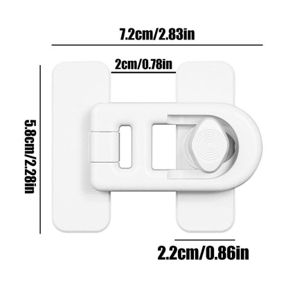 Refrigerator Door Lock, Adhesive Key less Freezer Lock, Child Proof Fridge Lock for Cabinets