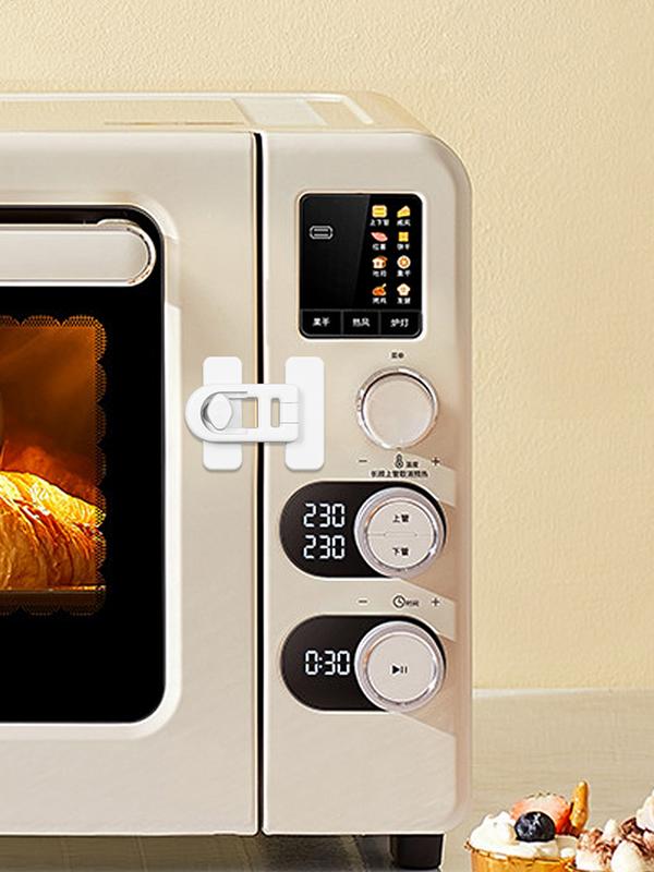 Refrigerator Door Lock, Adhesive Key less Freezer Lock, Child Proof Fridge Lock for Cabinets