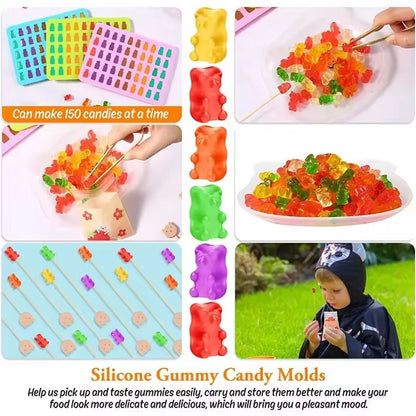 Silicone 50Cavity Gummy Bear Mold  Easy DIY Candy  Chocolate Kit 1