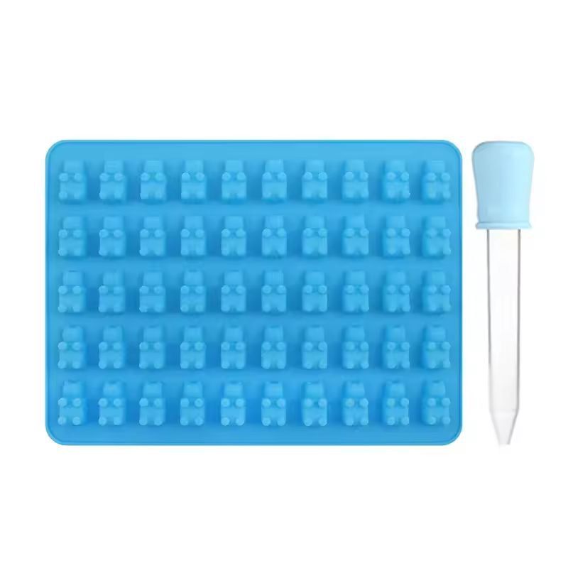 Silicone 50Cavity Gummy Bear Mold  Easy DIY Candy  Chocolate Kit 5