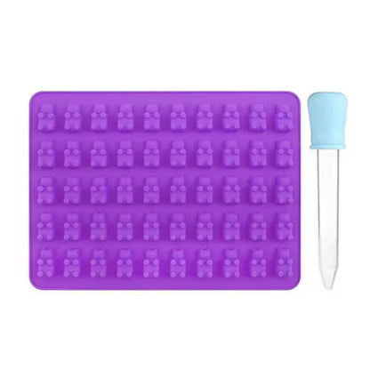 Silicone 50Cavity Gummy Bear Mold  Easy DIY Candy  Chocolate Kit 7