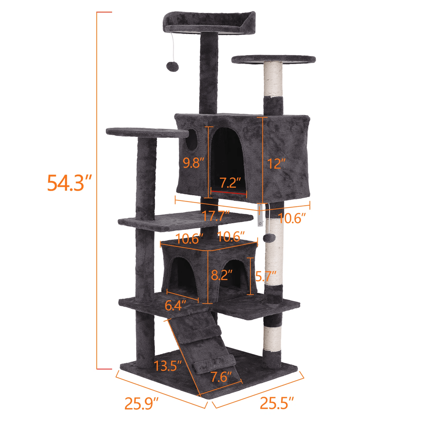 Sturdy Cat Tree Tower Activity Center Large Playing Condo House For Rest Multi Level Sisal Scratchi 7
