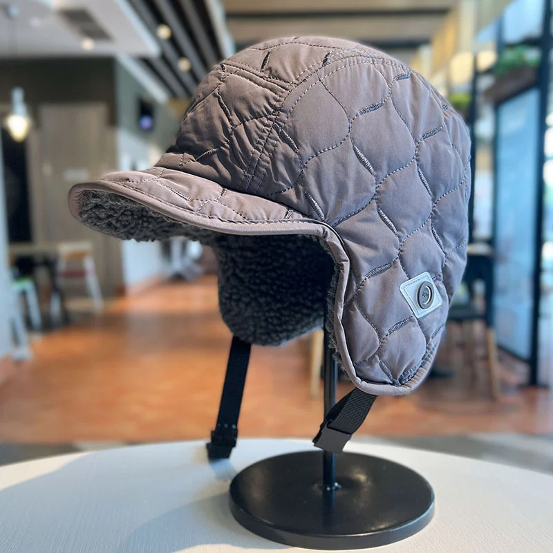 Aviator Trapper Ski Hat, Warm Bomber Cap for Men Women, Reversible Waterproof Ear Protectors