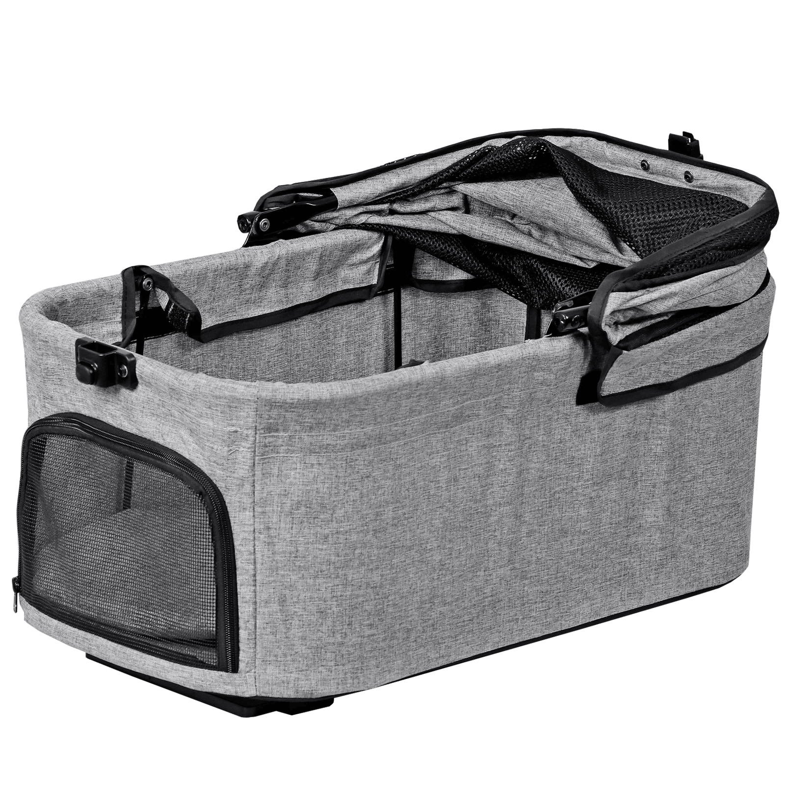 3in1 Foldable Pet Stroller Detachable Carrier Car Seat Cat Dog Strollers For Travel Lightweight Dur 8
