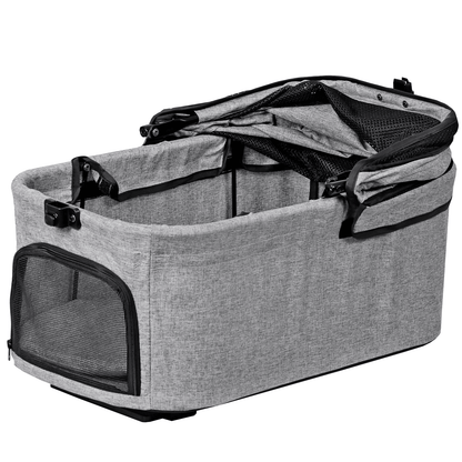 3in1 Foldable Pet Stroller Detachable Carrier Car Seat Cat Dog Strollers For Travel Lightweight Dur 8