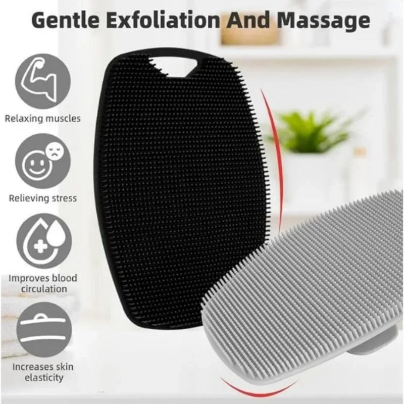 Silicone Body Cleansing Scrubber, Soft Exfoliating Brush, Gentle Massage Shower Brush for Men