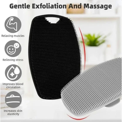 Silicone Body Cleansing Scrubber, Soft Exfoliating Brush, Gentle Massage Shower Brush for Men
