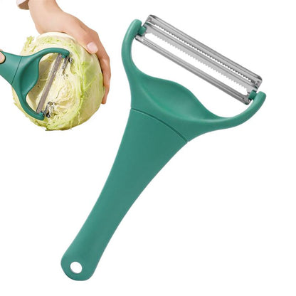 Cabbage Slicer Shredder Handheld, Stainless Multi Function Vegetable Cucumber Chopper, Double headed Potato Peeler
