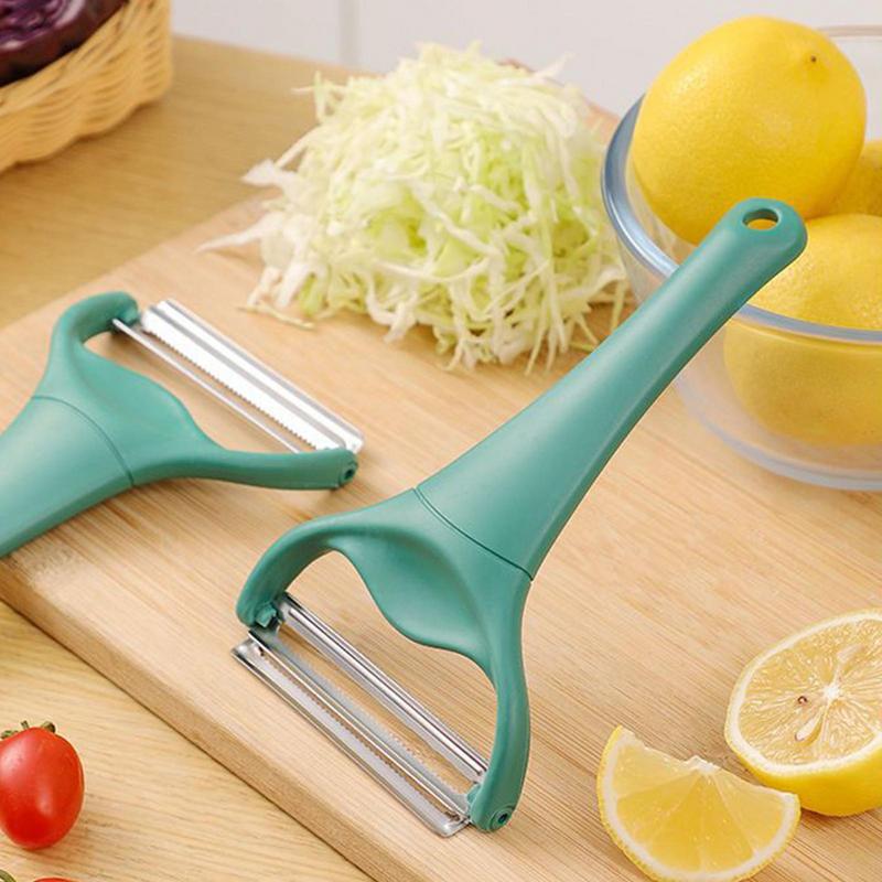 Cabbage Slicer Shredder Handheld, Stainless Multi Function Vegetable Cucumber Chopper, Double headed Potato Peeler