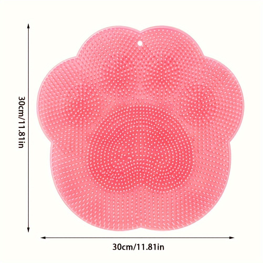 Silicone NonSlip Massage Bath Brush For Exfoliation Shower Cleaning Pad With Suction Cup For Exfoli 5
