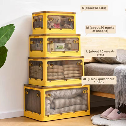 BGRORIO Foldable Rolling Closet Storage Box With Wheels 2