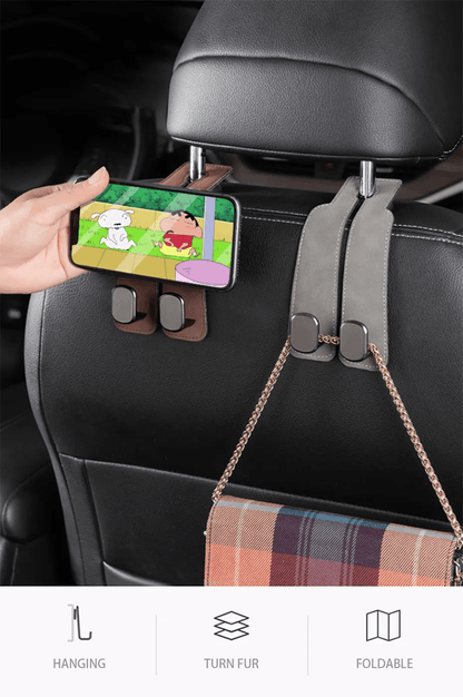 Soft Leather Car Seat Headrest Hook 2