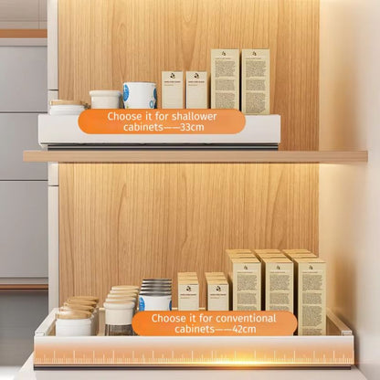 Retractable Kitchen Drawer Storage Rack With Slide Rails 5