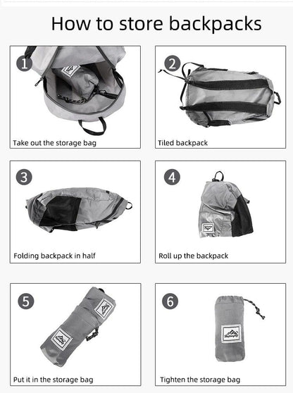 18L Ultralight Folding Mountaineering Backpack 2