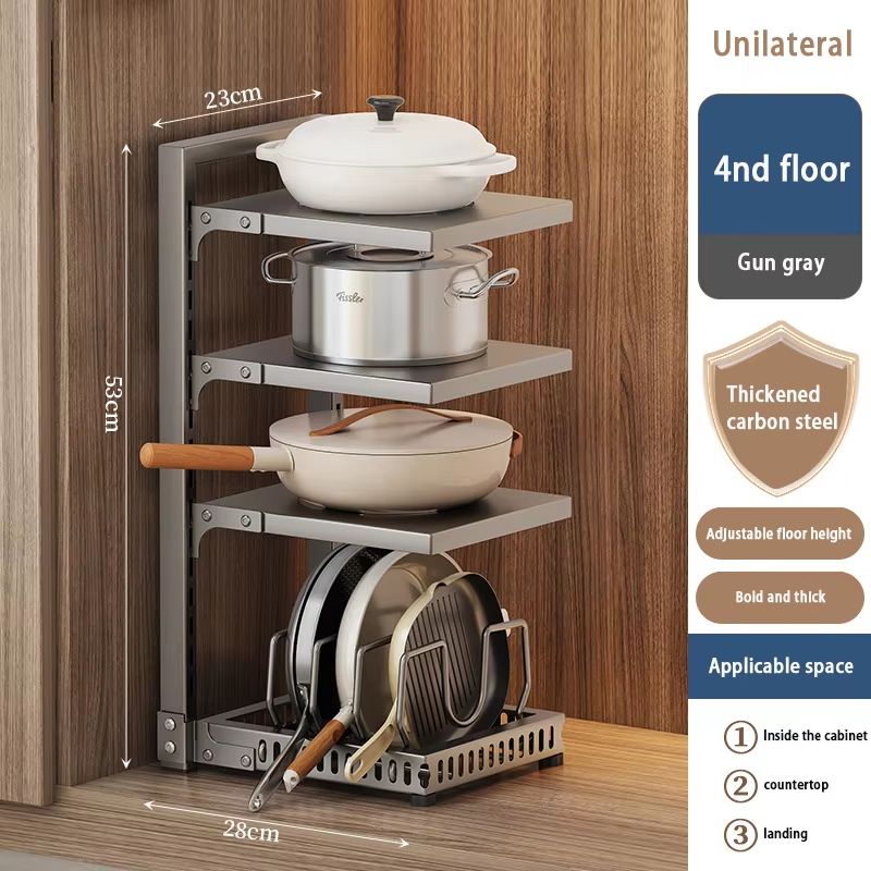 Multilayer Kitchen Storage Rack For Countertops And Cabinets 13