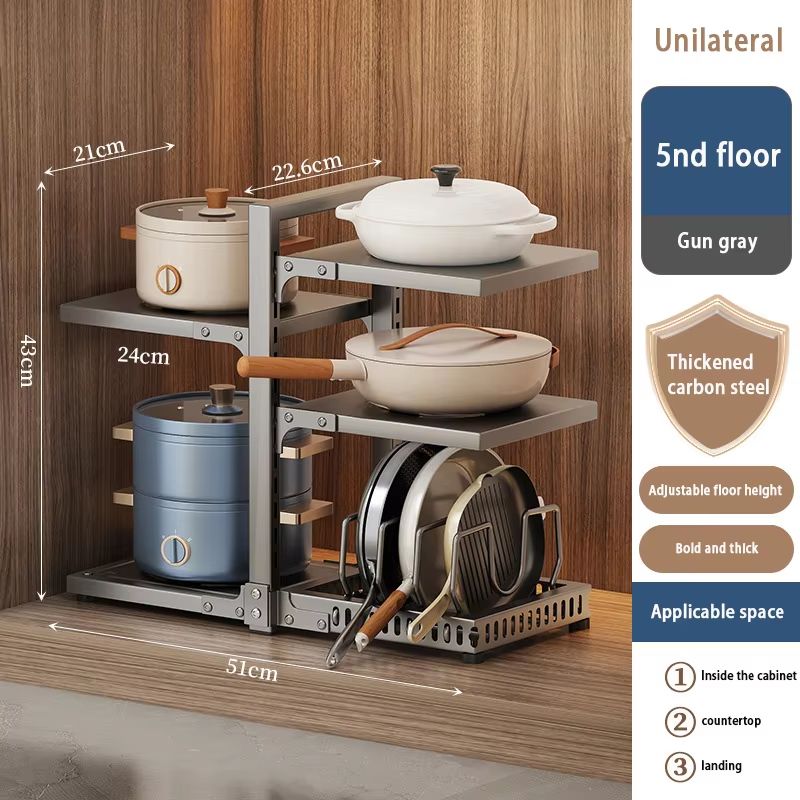 Multilayer Kitchen Storage Rack For Countertops And Cabinets 14