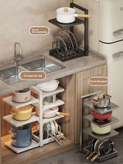 Multilayer Kitchen Storage Rack For Countertops And Cabinets 5