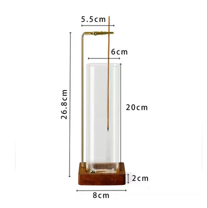 Wooden Incense Holder With Glass Ash Catcher 5