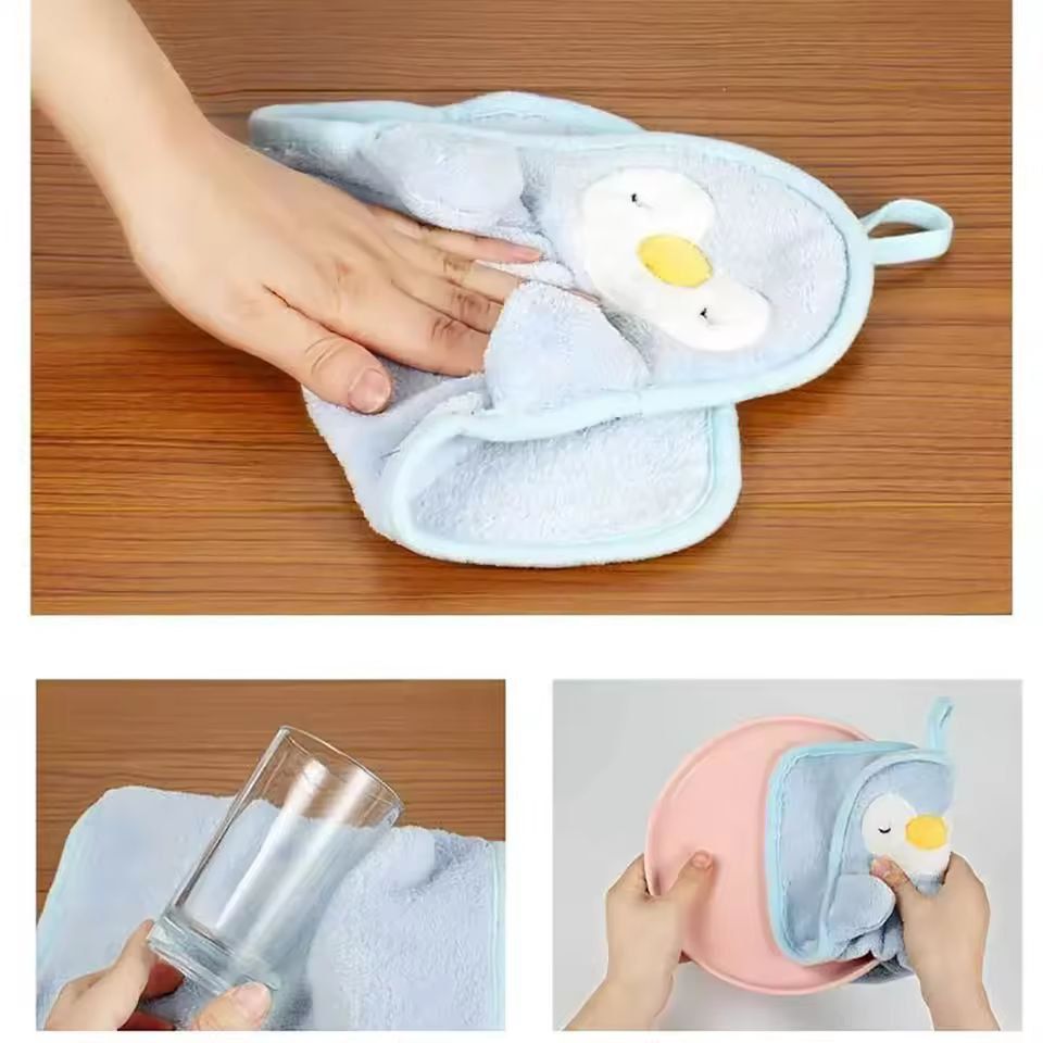 UltraSoft Absorbent Kitchen Hand Towel Cape  Cute Hanging Towel For Home  Garden 5