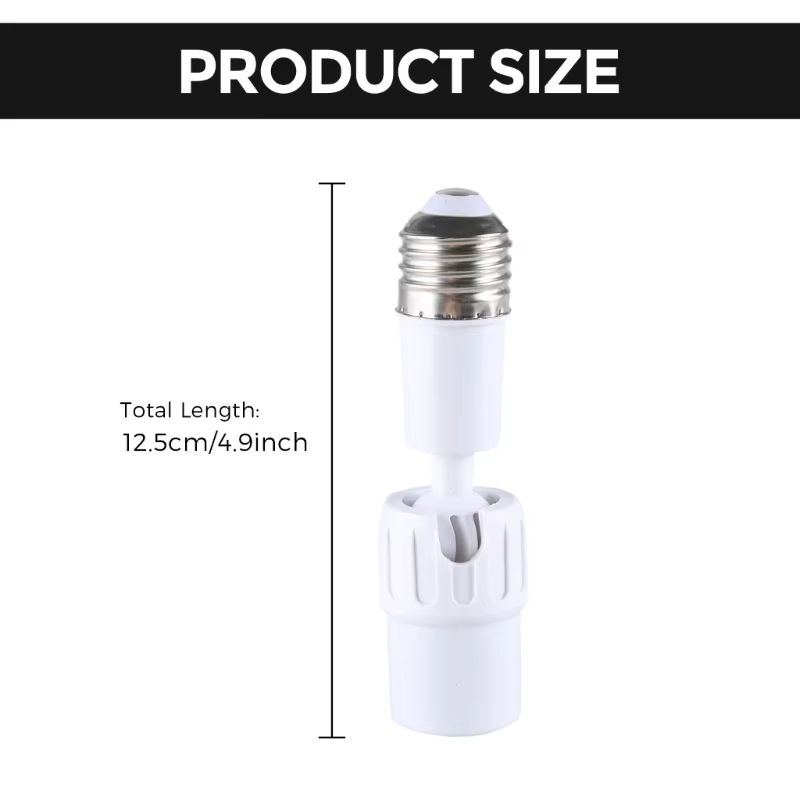 Adjustable E27 Light Socket Extender Adapter 4
