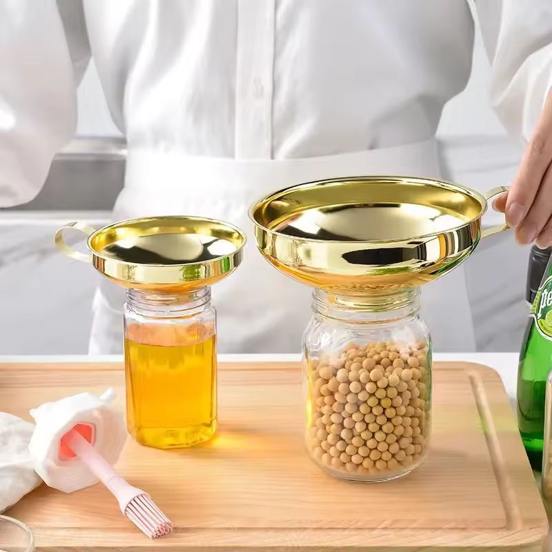 Premium WideMouth Stainless Steel Kitchen Funnel  HeavyDuty Canning  JamMaking Tool 1