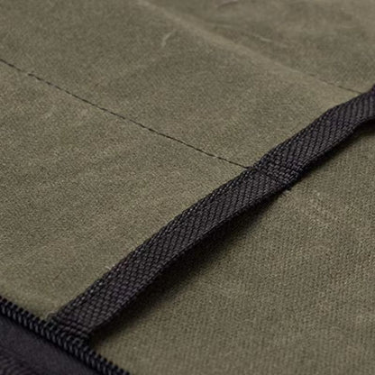 Heavy Duty Waxed Canvas Chef Knife Roll Bag 5