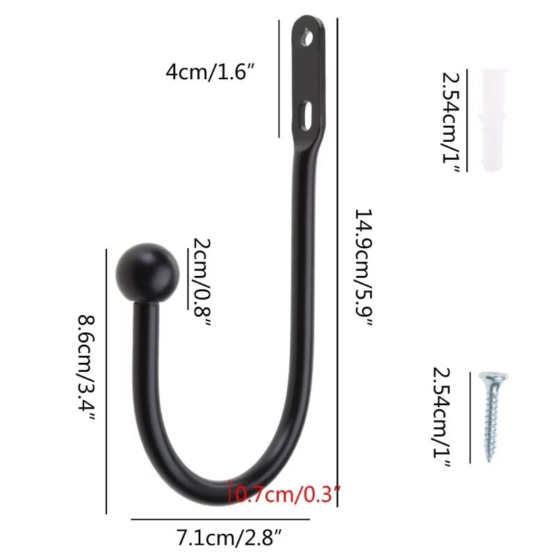 WallMounted Curtain Holdbacks Hook Set For Drapes  Sheers 5
