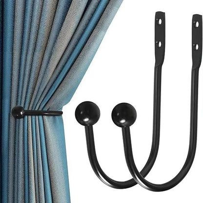 WallMounted Curtain Holdbacks Hook Set For Drapes  Sheers 7