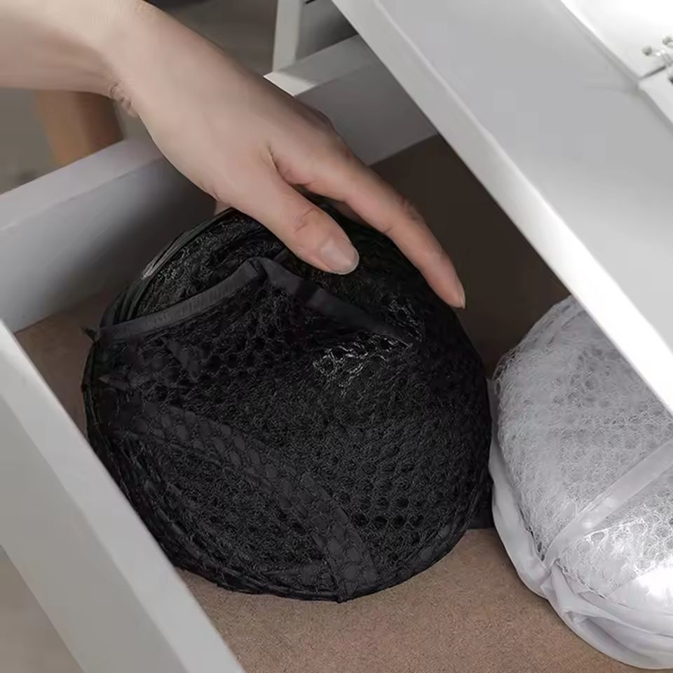 LargeCapacity Foldable Mesh Laundry Basket  Dirty Clothes Organizer 2