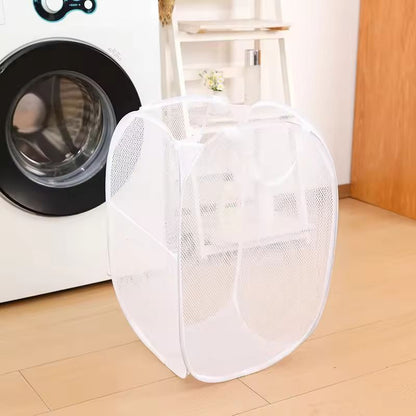 LargeCapacity Foldable Mesh Laundry Basket  Dirty Clothes Organizer 6
