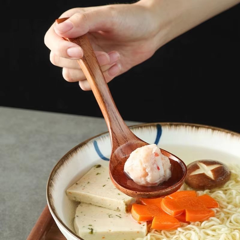LongHandle Wooden Soup Spoon Ladle For Cooking  Serving 1
