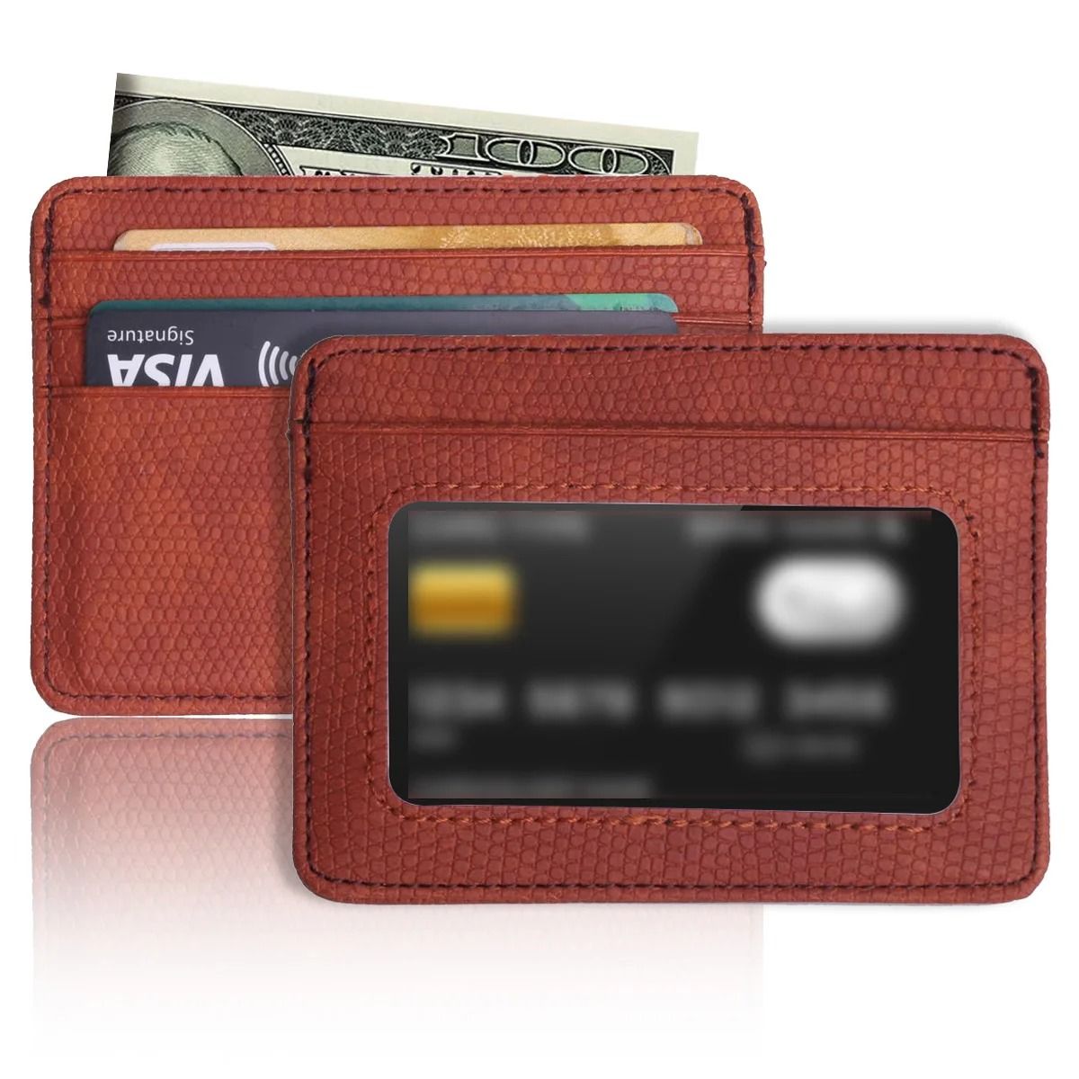 Minimalist Slim Credit Card Holder With ID Window 11