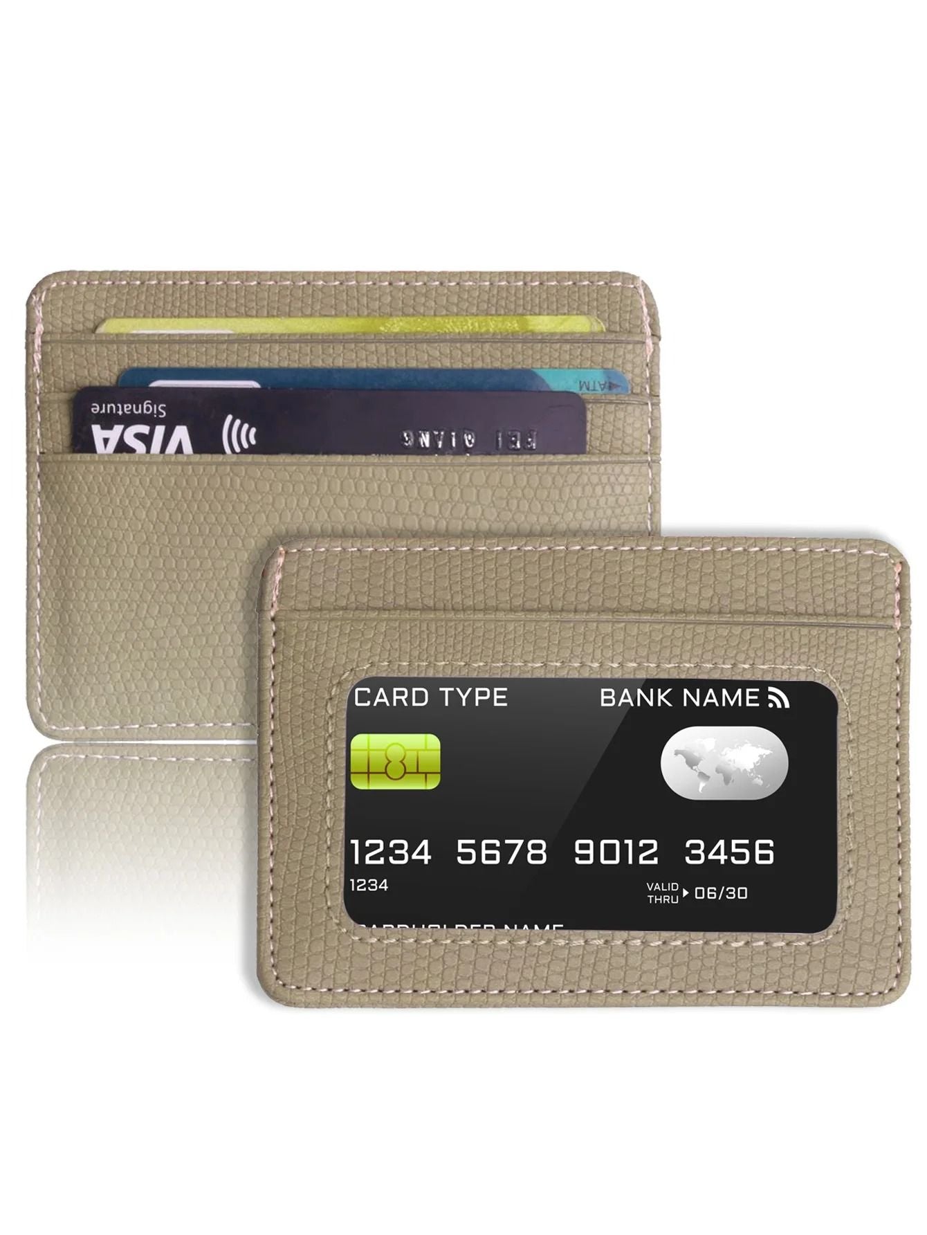 Minimalist Slim Credit Card Holder With ID Window 13