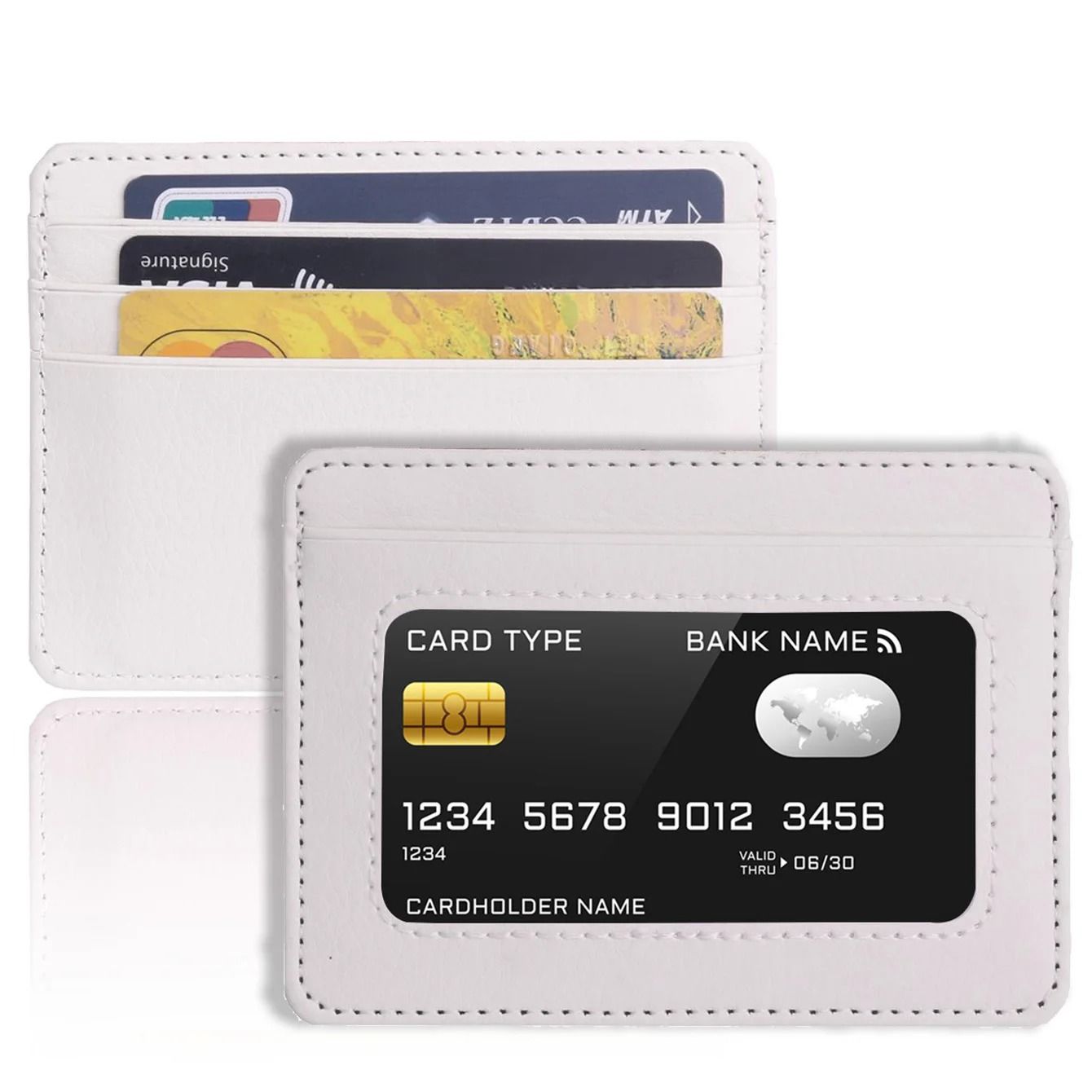 Minimalist Slim Credit Card Holder With ID Window 16