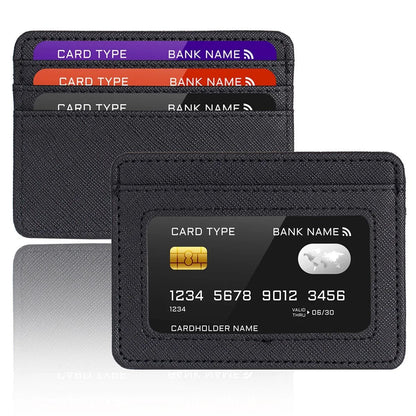 Minimalist Slim Credit Card Holder With ID Window 18