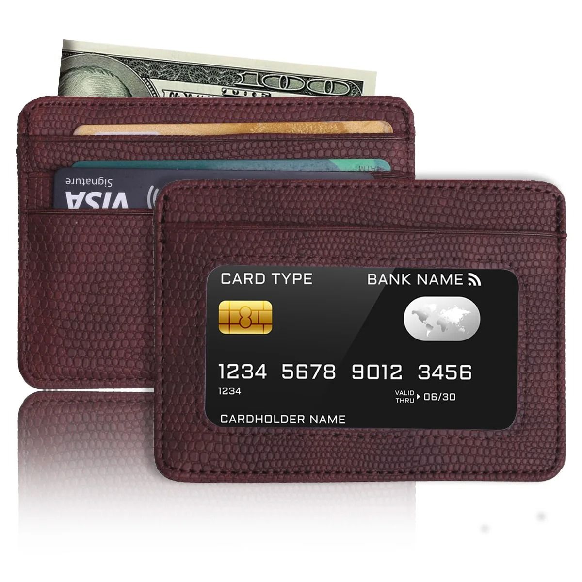 Minimalist Slim Credit Card Holder With ID Window 7