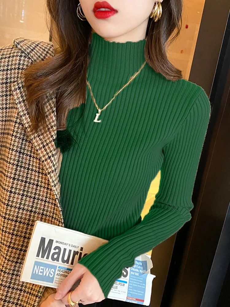 Womens Elegant Basic Turtleneck Knit Sweater 8