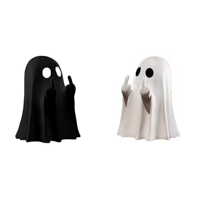 Mini Resin Ghost Middle Finger Statue  Unique Funny Home Ornament  Party Decor 8