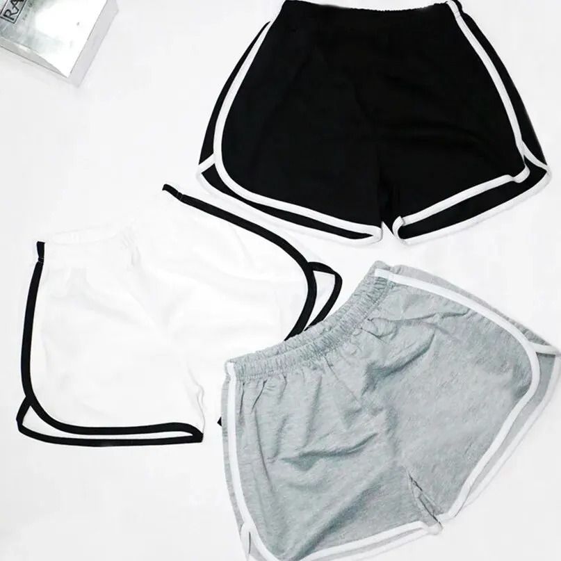 Womens Elastic High Waist Quick Dry Running Shorts
