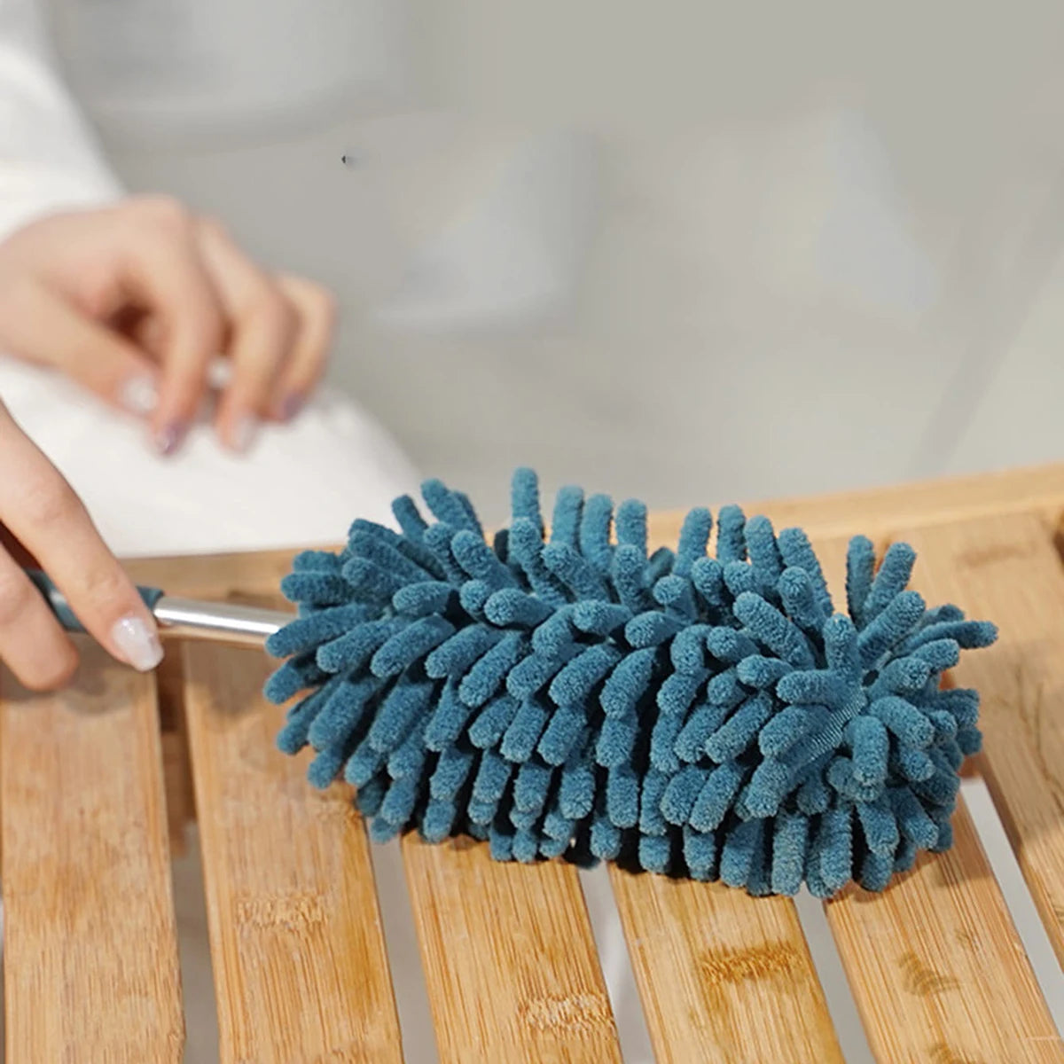 Telescopic Duster Extendable Handle Feather Dust Brush Cobweb Cleaner For Home And Car Use 6