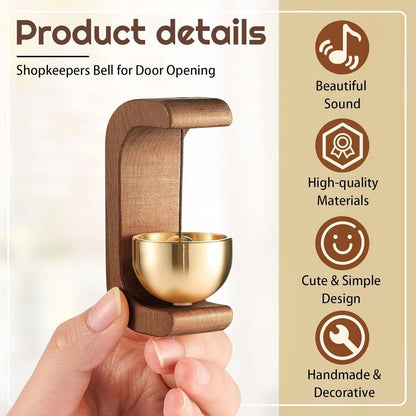 Magnetic Oak And Copper Indoor Doorbell Wind Chime 2