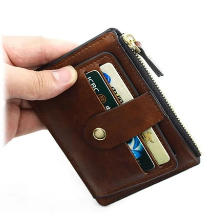 Mens Slim PU Leather Wallet With Coin Pocket 2